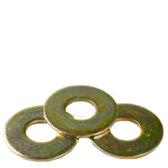 1/4" USS FLAT WASHER ZINC YELLOW CR+6