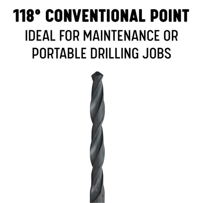 #3 HSS Black Oxide Jobber Length Drill Bit, D/AN Series