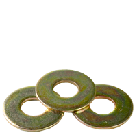 1/4" USS FLAT WASHERS LOW CARBON ZINC YELLOW CR+6