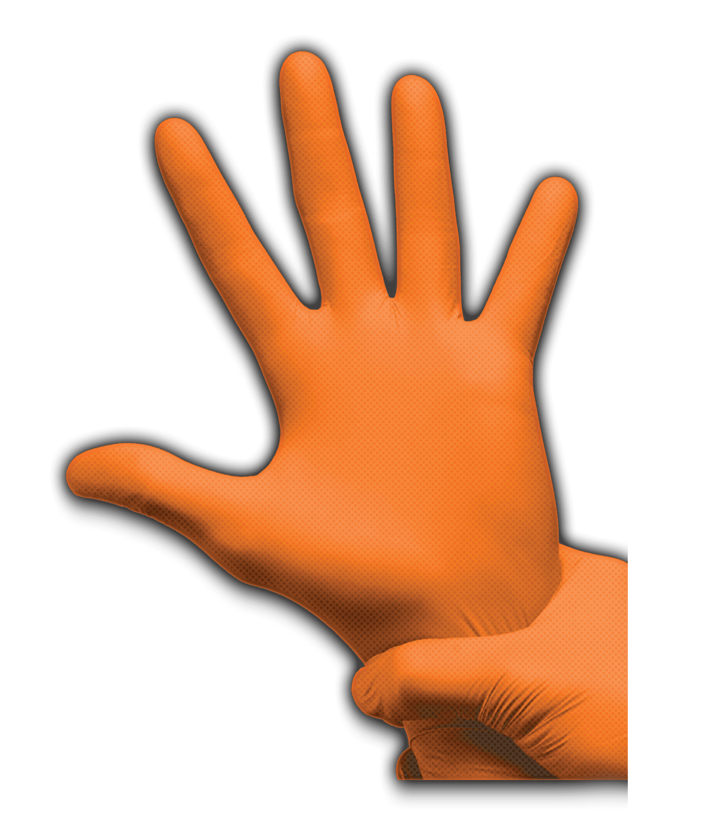 Ironclad CleanFit 6 Mil HI-Viz Orange Textured Disposable Nitrile Gloves (Box of 100)